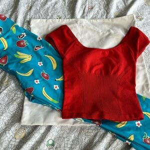 Free people athletic top and Nike leggings